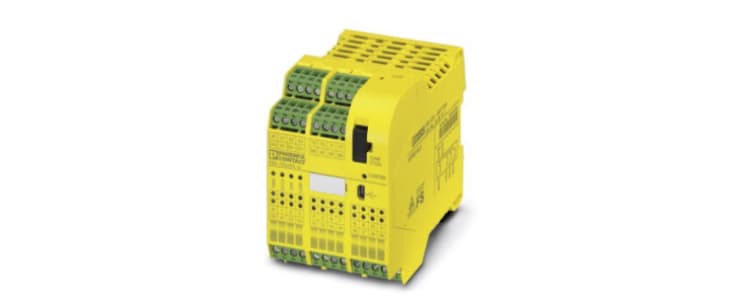 Phoenix Contact PSR-TRISAFE PSR-SCP- 24DC/TS/S Series Safety Controller, 20 Safety Inputs, 6 Safety Outputs, 24 V dc