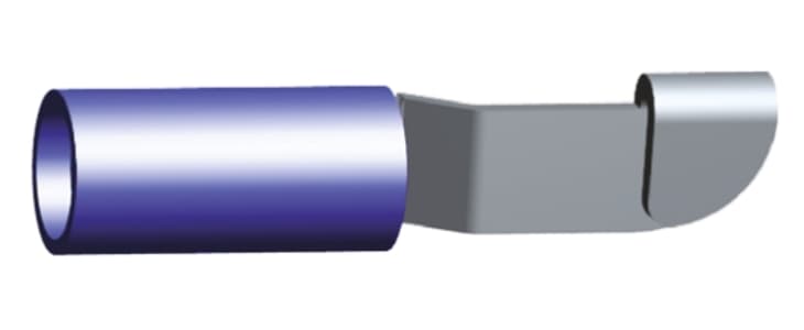 TE Connectivity Knife Disconnect Wire Splice Connector, Blue, Insulated, Tin 16 → 14 AWG