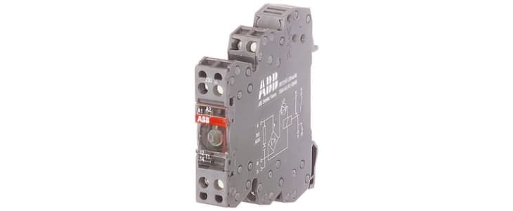 ABB R600 Series Interface Relay, DIN Rail Mount, 110V ac/dc Coil, DPDT, 6A Load