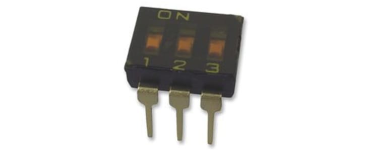 Omron 3 Way Through Hole DIP Switch 3PST