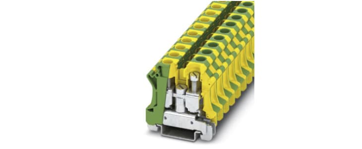 Phoenix Contact 2-Way UTI 16-PE Earth Terminal Block, 10 → 4 AWG Wire, Screw Down, Polyamide Housing