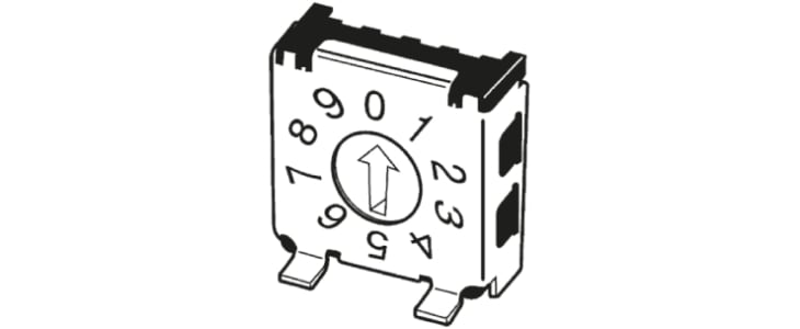 Omron 16 Way Surface Mount DIP Switch, Rotary Flush Actuator