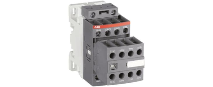 ABB NF Series Contactor Relay, 20 → 60 V dc, 24 → 60 V ac Coil, 4-Pole, 6 A, 4NO, 690 V ac