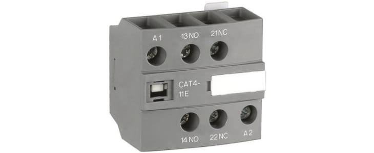 ABB Auxiliary Contact, 2 Contact, 1NC + 1NO, Front Mount