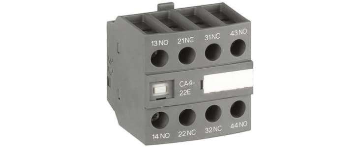 ABB Auxiliary Contact, 4 Contact, 1NC + 3NO, Front Mount