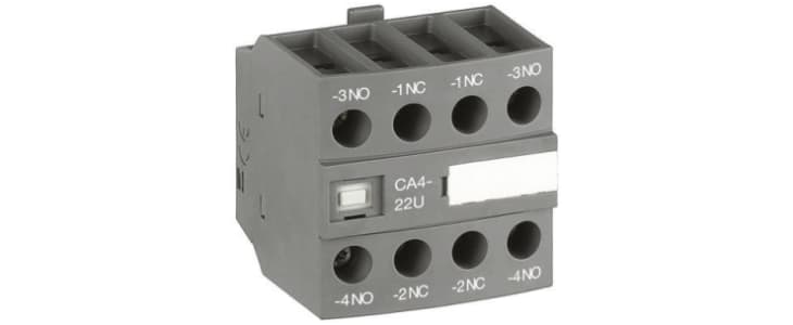 ABB Auxiliary Contact, 4 Contact, 2NC + 2NO, Front Mount