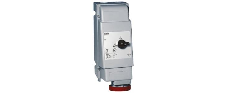 ABB Switchable IP67 Industrial Interlock Socket 3PN+E, Earthing Position 6h, 125A, 415 V