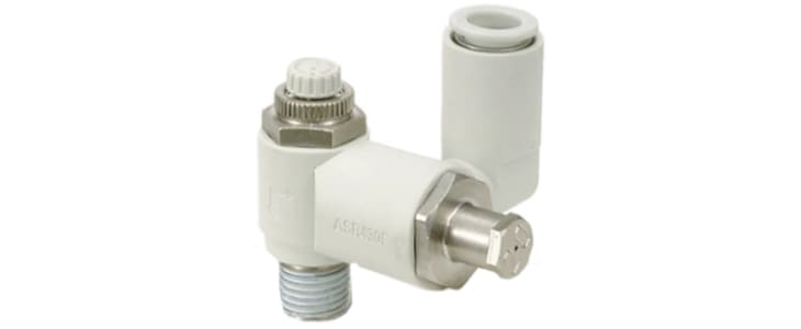 SMC ASR Non Return Valve R 1/2 Male Inlet, 12mm Tube Outlet, Maximum of 1MPa