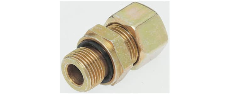 Parker GE-R-ED Series Straight Threaded Adaptor, G 1/2 Male to Push In 16 mm, Threaded-to-Tube Connection Style