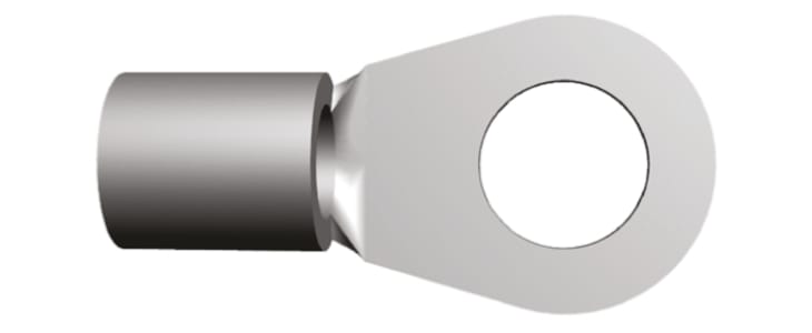 TE Connectivity, STRATO-THERM Uninsulated Ring Terminal, M6 (1/4) Stud Size, 6.6mm² to 10.5mm² Wire Size