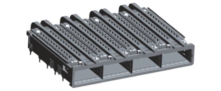 TE Connectivity QSFP Cage Assembly with Heatsink, 2057183-1