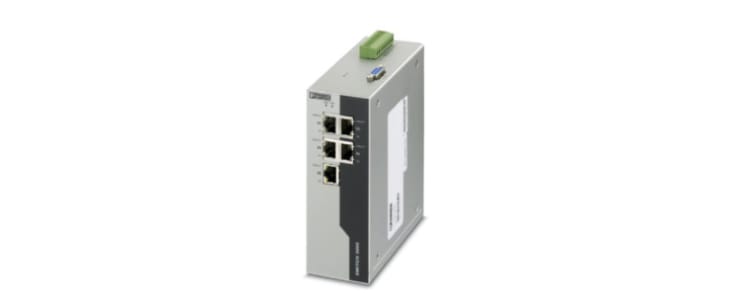 Phoenix Contact FL SWITCH 3005 Series DIN Rail Mount Ethernet Switch, 5 RJ45 Ports, 100Mbit/s Transmission, 24V dc