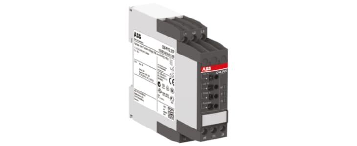 ABB Phase, Voltage Monitoring Relay, 3 Phase, DPDT, 300 → 500V ac, DIN Rail