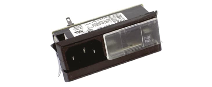 TE Connectivity 6A, 250 V ac Male Snap-In IEC Filter 6VJ1, Spade 1 Fuse