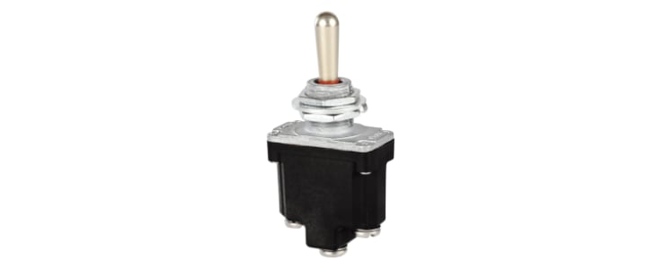 Honeywell Toggle Switch, Panel Mount, On-Off-On, SPDT, Screw Terminal, 250 V ac, 277 V ac