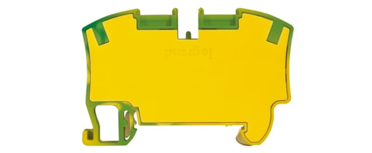 Legrand 372 Series Green, Yellow Feed Through Terminal Block, Spring Clamp Termination