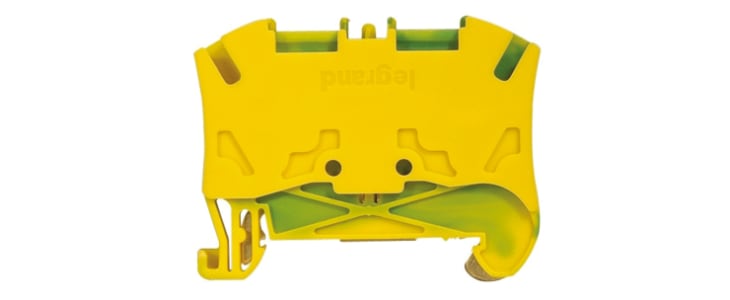 Legrand 372 Series Green, Yellow Feed Through Terminal Block, Spring Clamp Termination