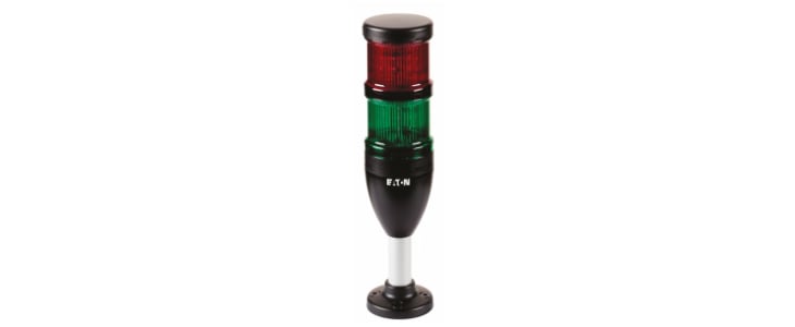 Eaton Red/Green Signal Tower, 2 Lights, 24 V ac/dc, Base Mount