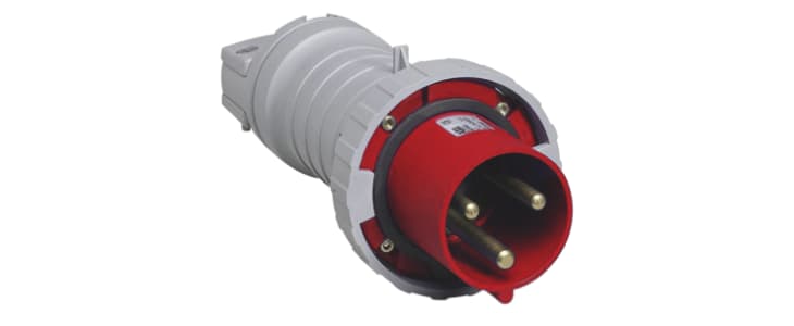 ABB, Tough & Safe IP67 Red Cable Mount 3P + E Industrial Power Plug, Rated At 125A, 415 V