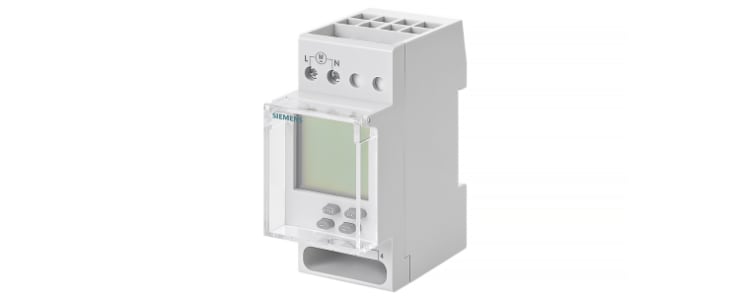 Siemens Digital DIN Rail Time Switch 230 V ac, 1-Channel