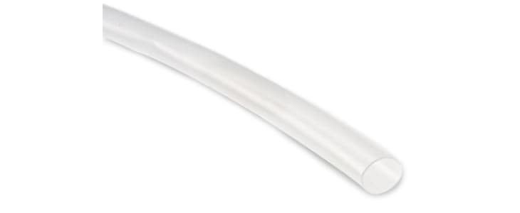 TE Connectivity Heat Shrink Tubing, Clear 3.1mm Sleeve Dia. x 1m Length 2:1 Ratio, HT-200 Series