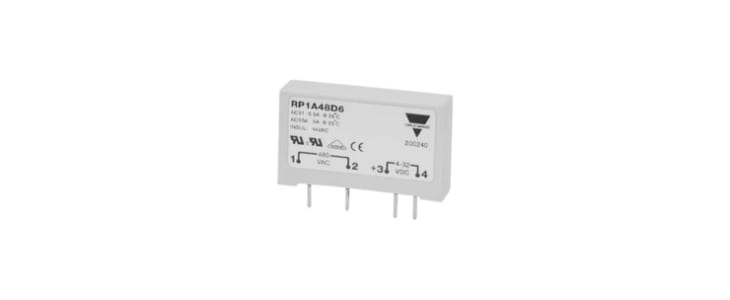 Carlo Gavazzi RP1 Series Solid State Relay, 5 A Load, PCB Mount, 530 V ac Load, 32 V dc Control