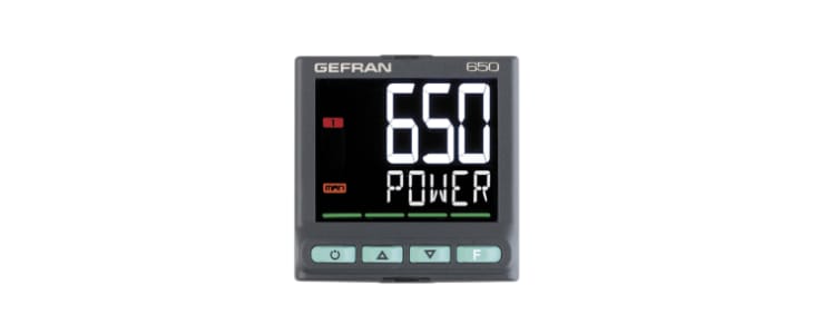 Gefran 650 PID Temperature Controller, 48 x 48mm, 2 Output Logic, Relay, 20 → 27 V ac/dc Supply Voltage