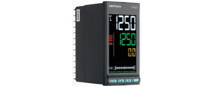 Gefran 1250 PID Temperature Controller, 48 x 96mm, 3 Output Relay, 20 → 27 V ac/dc Supply Voltage