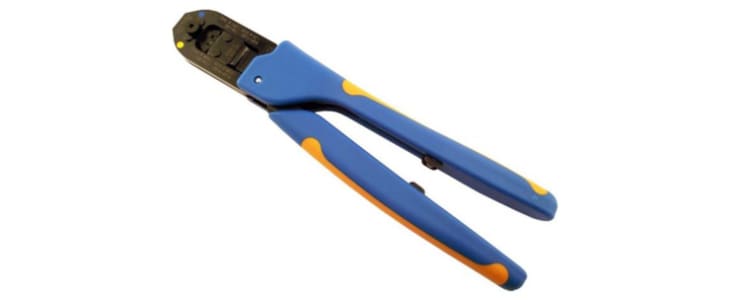 TE Connectivity CERTI-CRIMP II Hand Ratcheting Crimp Tool for Flexible Flat Cable Connector Contacts, 0.12 →