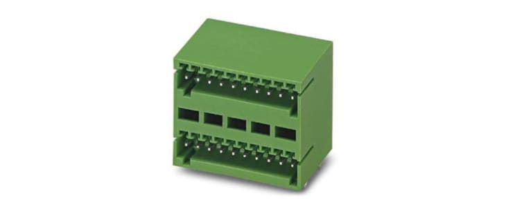 Phoenix Contact 2.5mm Pitch 4 Way Pluggable Terminal Block, Header, Solder Termination