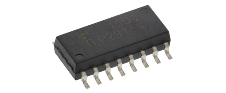 Toshiba, TLP292-4(GB,E(T AC Input Phototransistor Output Quad Optocoupler, Surface Mount, 16-Pin SO16