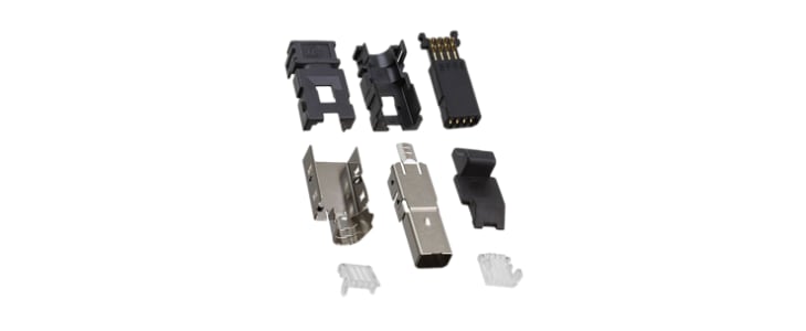 TE Connectivity Cable Mount Mini I/O Connector Plug, 8 Way, Shielded