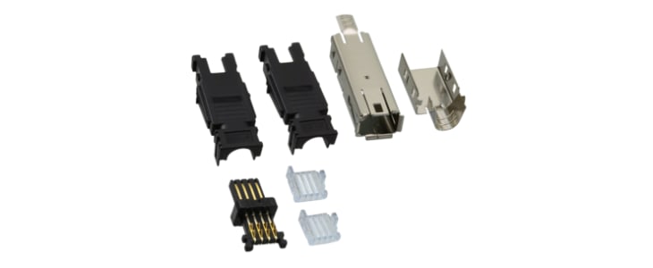 TE Connectivity, Type I Cable Mount Mini I/O Connector Female, 8 Way, Shielded