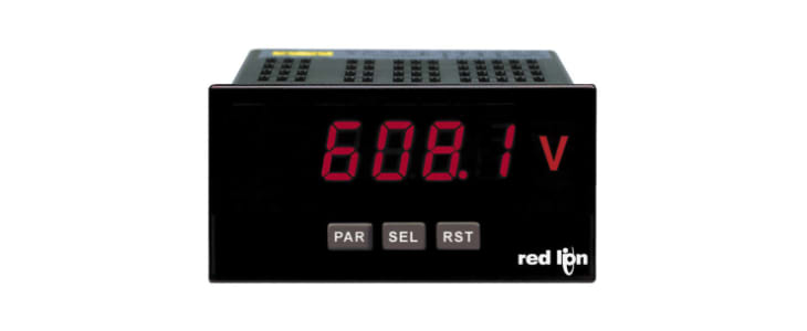 Red Lion PAXLA Series Digital Voltmeter DC, LED Display 5-Digits