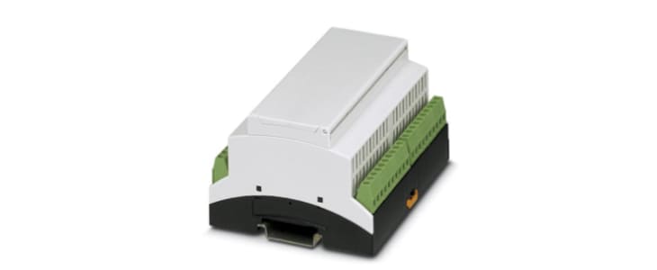 Phoenix Contact Vented Enclosure Type BC Series , 89.7 x 107.6 x 62.2mm, Polycarbonate DIN Rail Enclosure Kit