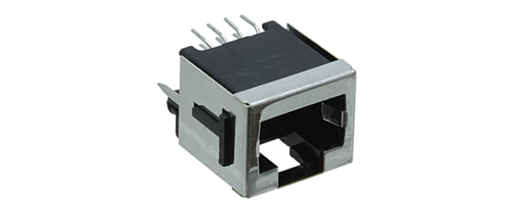 TE Connectivity 100616 Series Female RJ45 Connector, Through Hole, Cat3