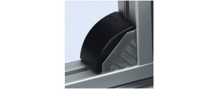 Bosch Rexroth Black Polypropylene Angle Bracket Cap, 50 mm Strut Profile, 10mm Groove