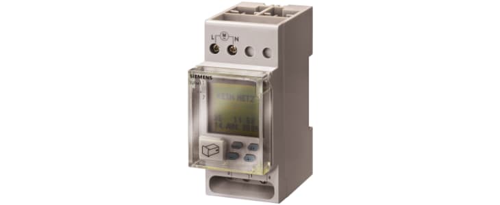 Siemens Digital DIN Rail Time Switch 230 V ac, 1-Channel