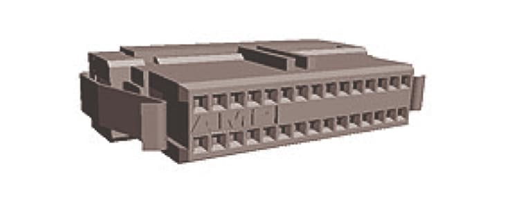 TE Connectivity 26-Way IDC Connector Socket for Cable Mount, 2-Row