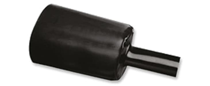 TE Connectivity Adhesive Lined Halogen Free Heat Shrink Tubing, Black 160mm Sleeve Dia. x 1.2m Length 4:1 Ratio, RHW