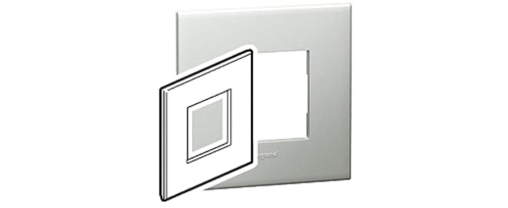 Legrand Silver 1 Gang Light Switch Cover