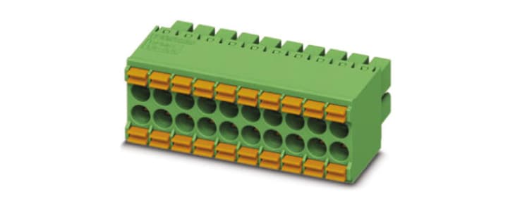 Phoenix Contact 3.5mm Pitch 10 Way Pluggable Terminal Block, Plug, Cable Mount, Spring Cage Termination