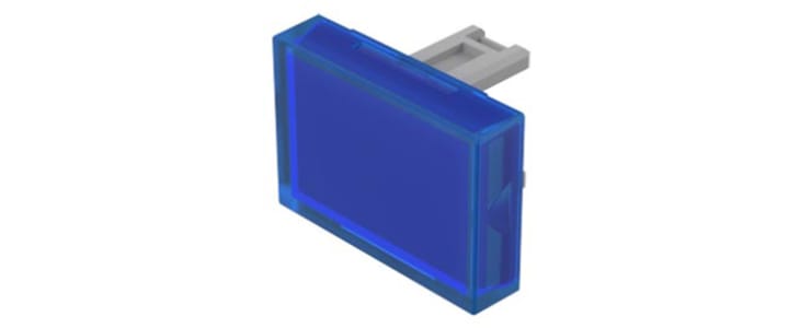 EAO Blue Rectangular Push Button Lens for Use with 31 Series