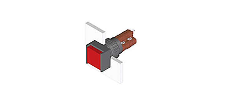 EAO Illuminated Push Button Switch for Use with Series 51 Switches