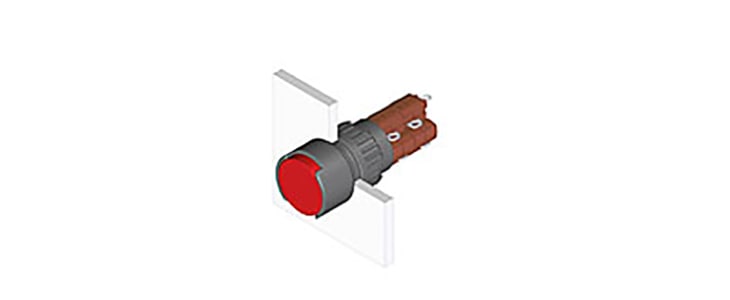 EAO Illuminated Push Button Switch for Use with Series 51 Switches