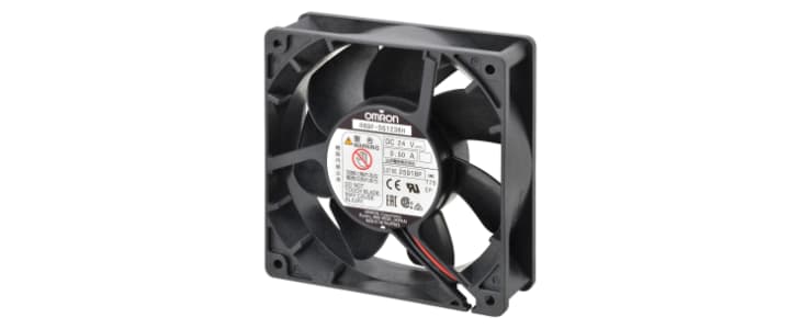 Omron R89F Series Axial Fan, 24 V dc, DC Operation, 2.1m³/min, 2.64W, 110mA Max, 120 x 120 x 38mm