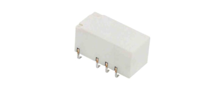 Omron Surface Mount Latching Signal Relay, 5V dc Coil, 1A Switching Current, DPDT