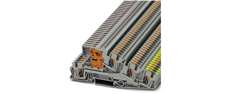 Phoenix Contact 5-Way Earth Terminal Block, 6mm², 10 AWG Wire, Push In