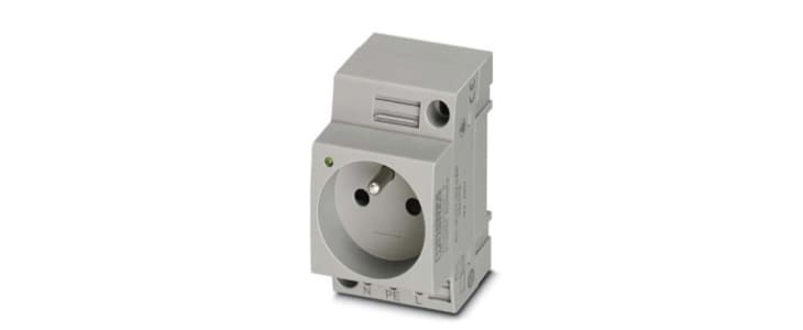 Phoenix Contact French Mains Sockets, 16A, DIN Rail Mount, 250 V