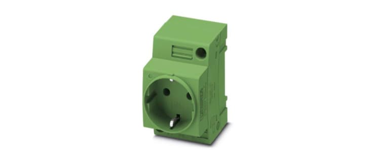 Phoenix Contact German Mains Sockets, 16A, DIN Rail Mount, 250 V